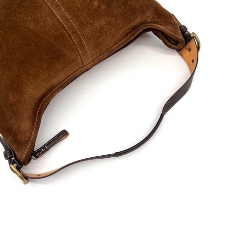 Borsa a mano Coach 9504 Hobo vintage a tracolla marrone scamosciato - Foto 8 di 10