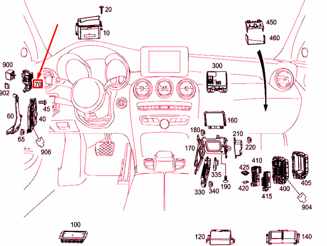 Neu MERCEDES-BENZ C W205 Instrumententafel-Relaiseinheit A2059067200 Original