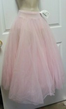 NEW Romantic Tulle Chiffon 4 Layer Ballet Ballroom Lt Pnk Skirt On Trunks Ad/Ch