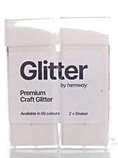 2 Hemway Premium CRAFT Glitter  IN WHITE IRIDESCENT  4.5oz EA SIZE ULTRA FINE