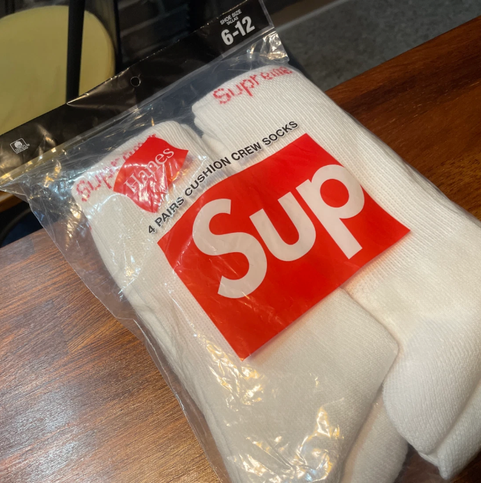 デッドストック Supereme×Hanes 4P socks white デッドストック Supereme×Hanes 4P socks white Supreme Hanes
