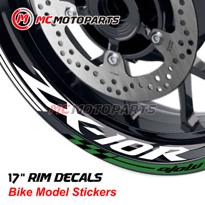 17'' Wheel Rim Decal Stripe Tape Sticker For Kawasaki ZX10R Ninja
