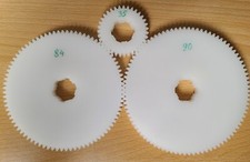 35T, 84T, 90T Colchester Student 1800 change gears, made to order from delrin.