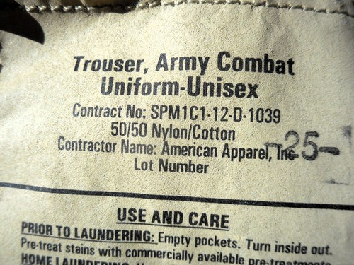 American Apparel Military Pants Camo OCP W2 ACU Combat UNISEX S-XLong NEW W TAGS - Picture 9 of 19