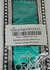 Paparazzi Mermaids Have more Fun Green Urban Snap Bracelets