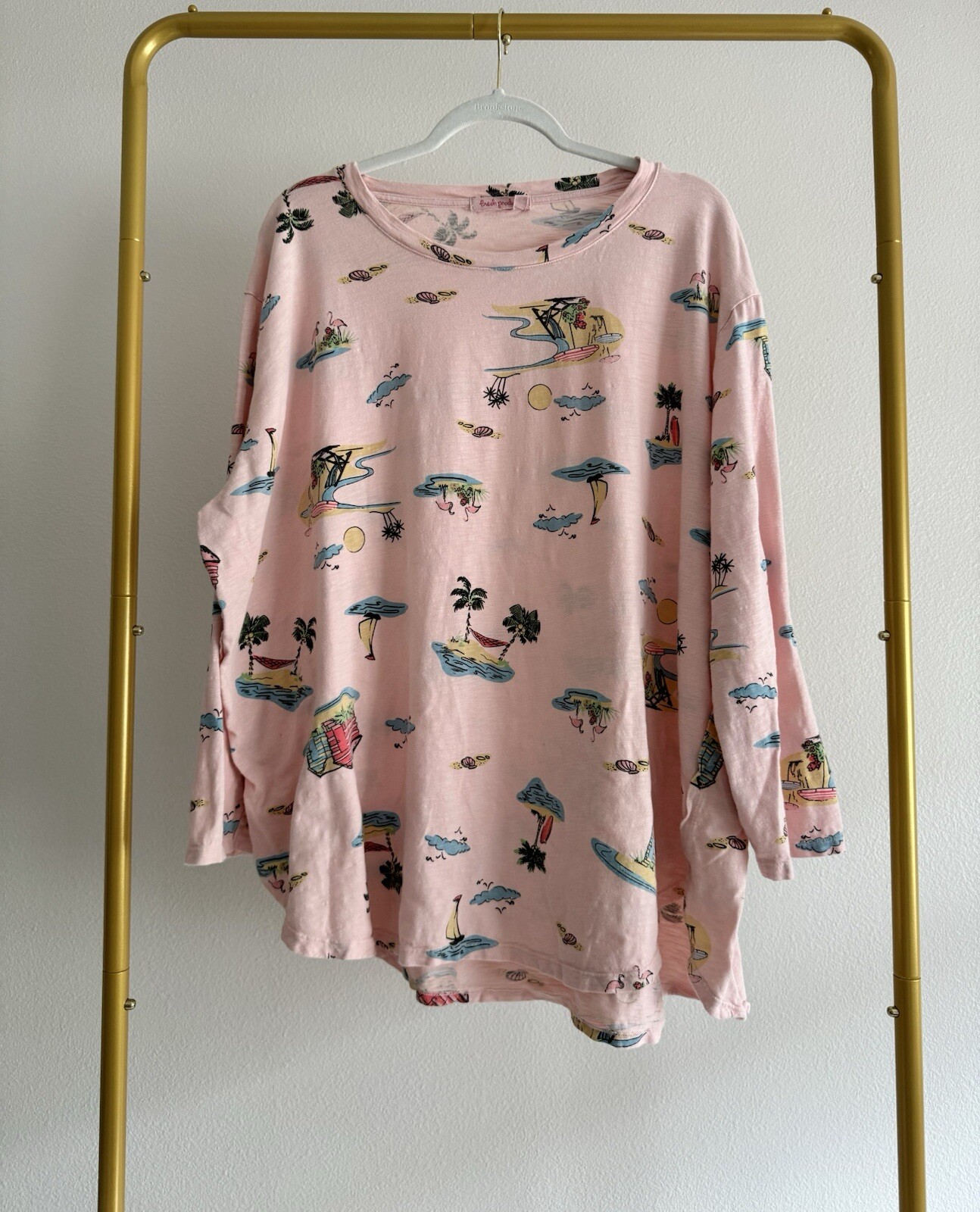 FRESH PRODUCT "BEACHY KEEN" CATALINA TOP ROSA BLUSH DONNA TG 3X