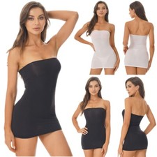 DE Damen Transparent Kleider Bodycon Minikleid Nahtloses Dessous Nachthemd Sexy
