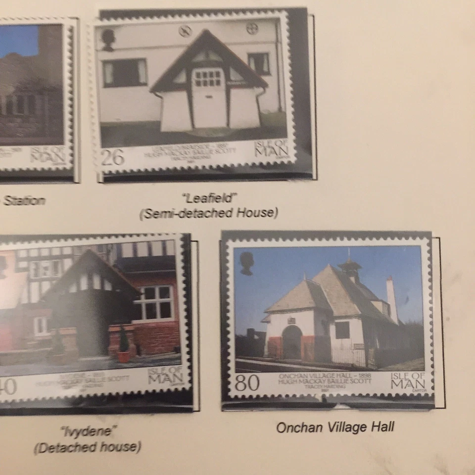 Isle Of Man Stamps Mint MNH 2001 ARCHITECTURE Hugh Baillie Scott Set 5 Mint WCP - Image 3 of 3