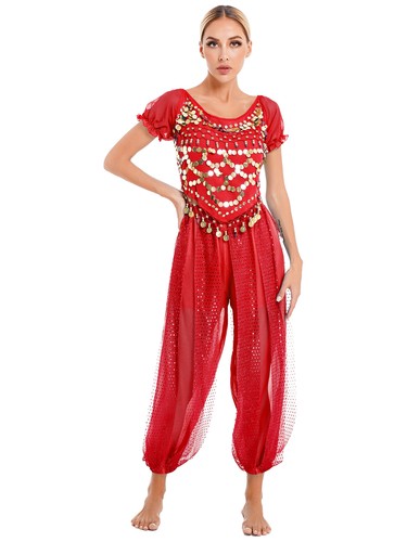 Set costume danza del ventre donna India palco arabo tema Halloween festa cosplay - Foto 26 di 64
