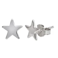Sterling Silver Star Stud Earrings
