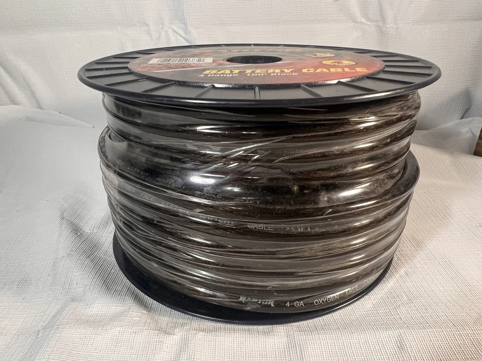 Raptor Battery Cable 4 Gauge, 100 Ft, BC4B-100, Oxygen Free Copper - Image 2 of 2