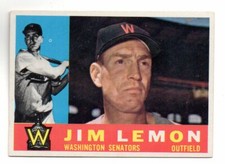 1960 TOPPS BASEBALL CARD #440 JIM LEMON *EX* SEMI HIGH SET BUST VINTAGE 1960S