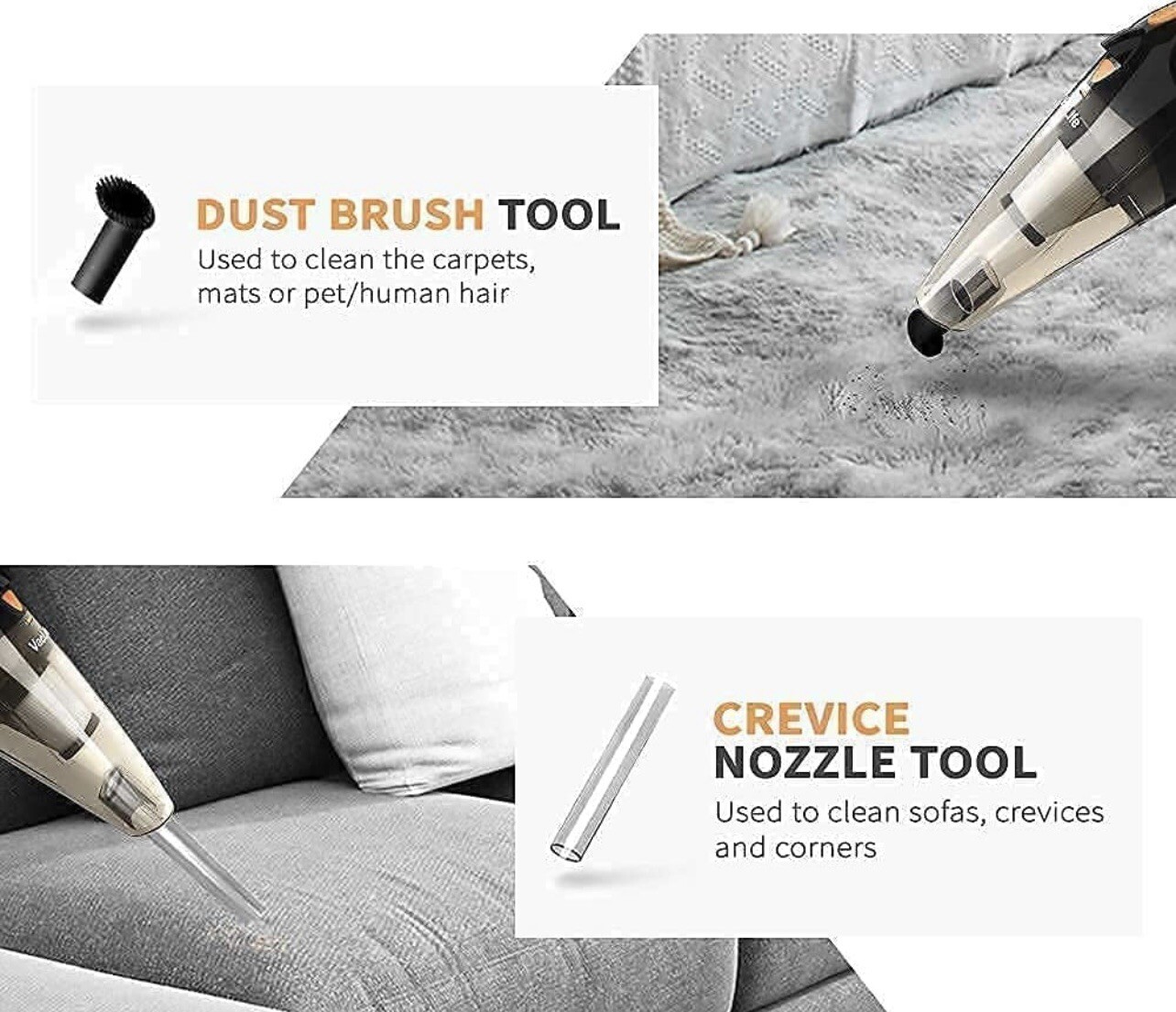 VacLife Handheld Vacuum, Car Vacuum Cleaner Cordless, Orange (VL189) eBay