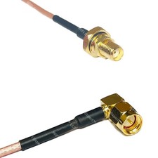 RG316 SMA Female O-Ring to SMA MALE ANGLE RF Cable Rapid-SHIP LOT