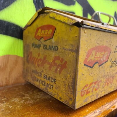 激レア1950s Anco Windshield Wipers Tool Box Anco by Anderson Pump Island Windshield Wiper Blade Service Kit