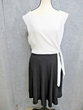 Tahari Dress Women 4P Black White Corpcore Academia Office Siren Professional