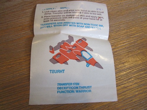 RARE Transformers milk chocolate body transfer wrappers 1985 - Picture 22 of 28