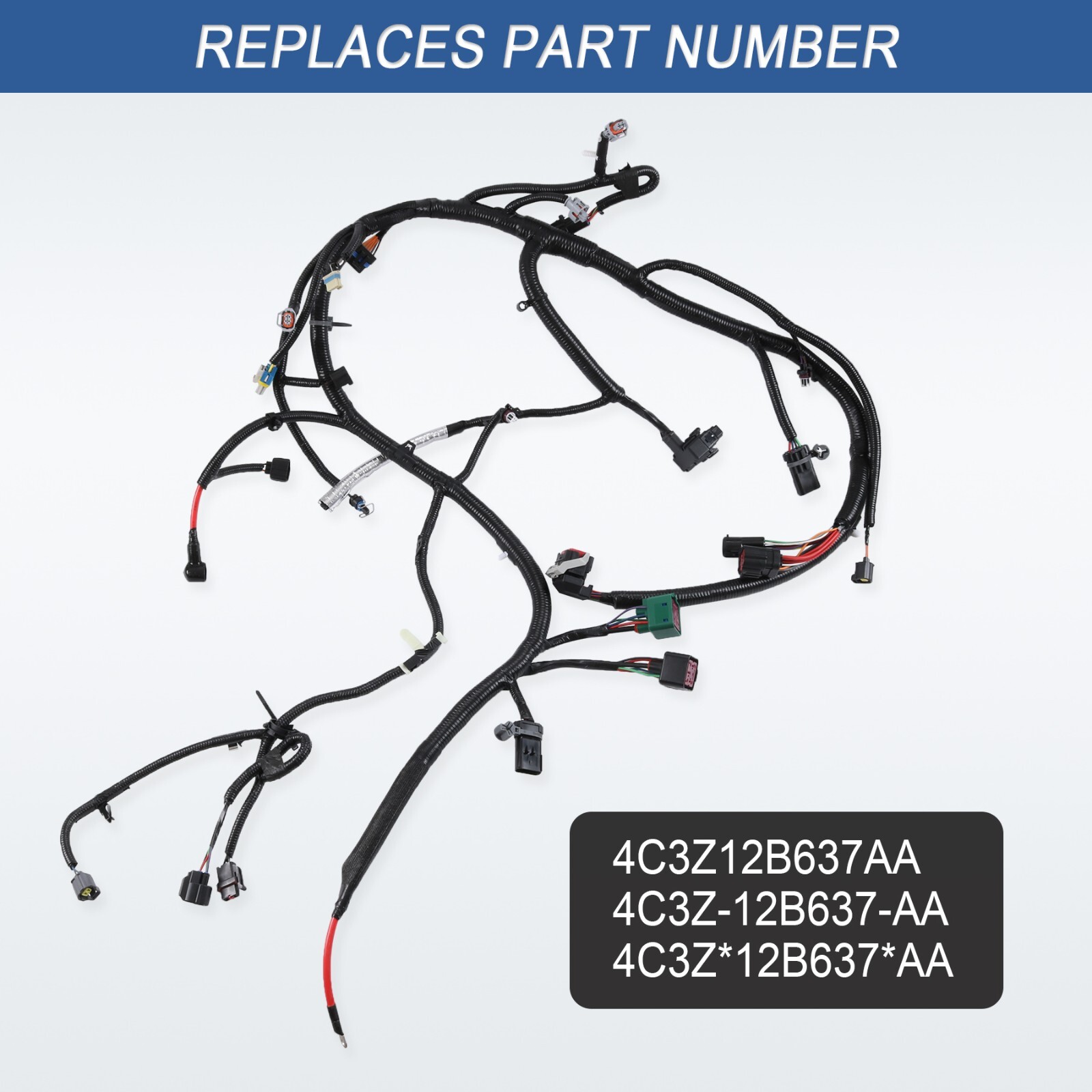 4C3Z12B637AA Engines Wiring Harness For Ford Super Duty 6.0L V8 9-23-03 & After