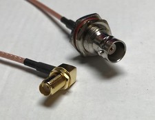SMA Female Angle to BNC Female Bulkhead Coaxial RG316 CABLE Wireless Antenna USA