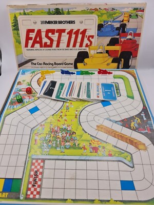 Vintage 1981 Fast 111's The Car Racing Brettspiel Parker Brothers Nr. 147 