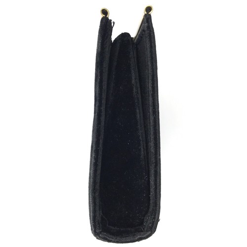 Dorset Fifth Avenue Clutch Purse Black Velvet Bag Handbag Crown Lewis Mirror Vtg - Picture 7 of 12