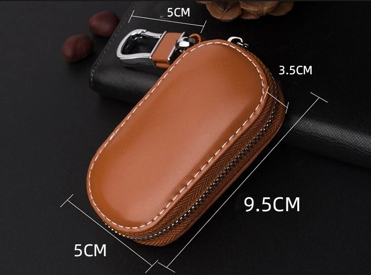 1 Stück Keyless Go Schutz Autoschlüssel Schutzhülle Tasche Leder Neu - Bild 4 von 4