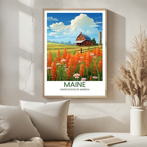 Maine, USA - Travel Poster #3 - Picture 4 of 6