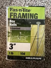 Hillman 461322 Fas-n-Tite Framing Nails Galvanized 10D 3" - 1 Lb