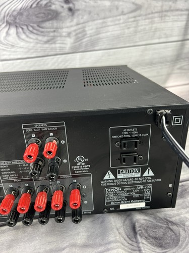 Denon Home Theater Receiver AVR-790 7.1-Channel Multi-Zone 1080p HDMI No Remote - Picture 12 of 14