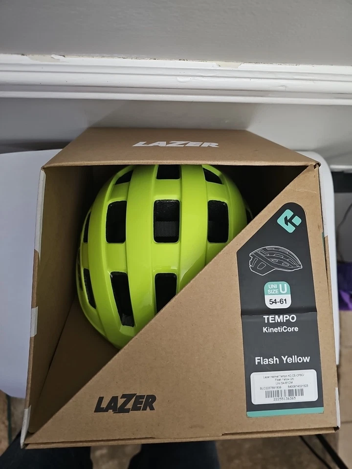 Шлем дорожный велосипедный Lazer Sports Tempo Kineticore - один размер (54-61 см) Flah Yel - Изображение 4 из 4