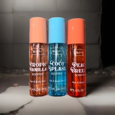 B  Pure Hair  Body Mist Tropical Vanilla, Coco Splash  Peach Breeze, Trio 4 oz