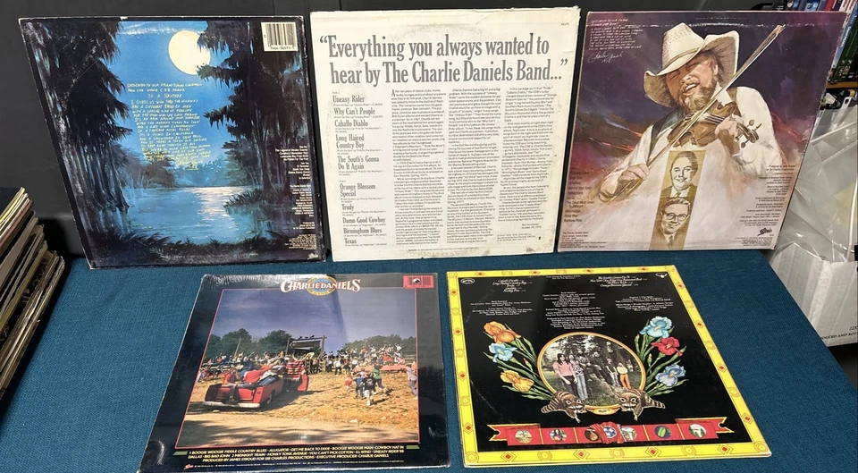 5 CHARLIE DANIELS BAND LP:Fire on Mountain,Million Mile Reflections,Homesick NEW - Image 2 of 4