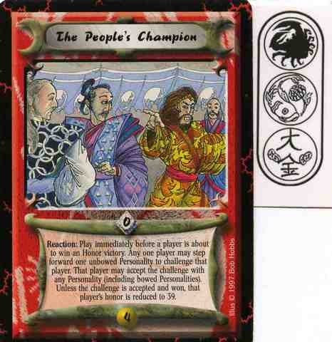 The People's Champion Ungraded L5R: Scorpion Clan Coup