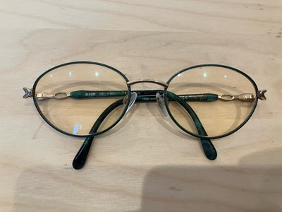 Silhouette M6400 /30 V6054 Eyeglasses Frame Made in Austria Gold Green Vintage