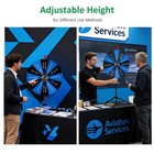 WinSpin 24" Floor Stand Modular Prize Wheel w/ 12 PCS Backup Panels Black Blue — photo 5