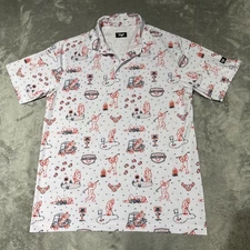 Waggle Polo Shirt Mens Large Jack Links Beef Jerky Golf Performance Stretch