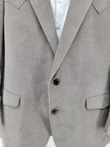 Brad Whitney Corduroy Blazer Jacket Men's 46 Gray Western Elbow Patch - Picture 8 of 18