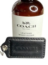 Coach Leather Hangtag Black 2.5"