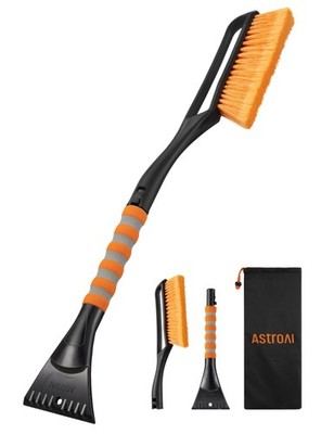AstroAI 27 Snow Brush and Ice Scrapers for Car Windshield Detachable Snow