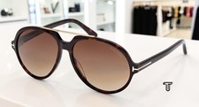 Tom Ford FT1210 52F Acetate Dark Havana Gradient Brown 59 mm Men's Sunglasses