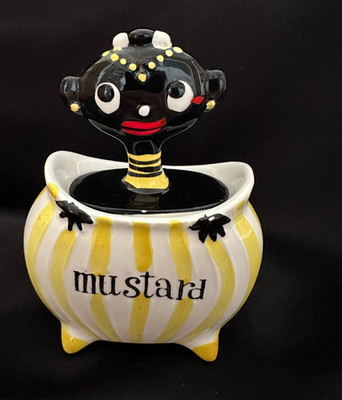 Vintage Del Coronado NASCO rare mustard pixieware condiment container Japan