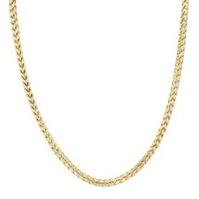 2.1mm Foxtail Link Chain 18" Necklace 14k Yellow Gold Italy 10.86 Grams