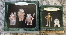 NEW   Star Wars Ewoks   C-3PO & R2D2 Hallmark Mini Ornaments Fast Shipping