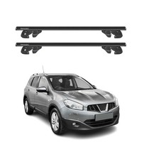 DachträGer GrundtäGer FüR Nissan Qashqai J10 +2 2007-2013 Alu TÜV Schwarz 2Tlg