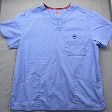 DICKIES Blue Scrub Top Pockets. Size X Large