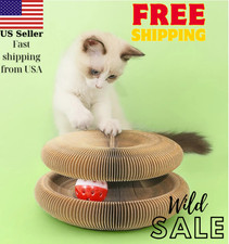 Cat Magic Organ Cat Scratching Board Foldable Cat Kitten Scratcher Toy Ball Gift