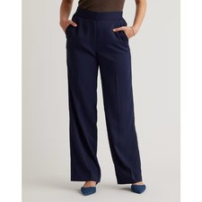 Quince Stretch Crepe Classic Trouser Pants Navy 2
