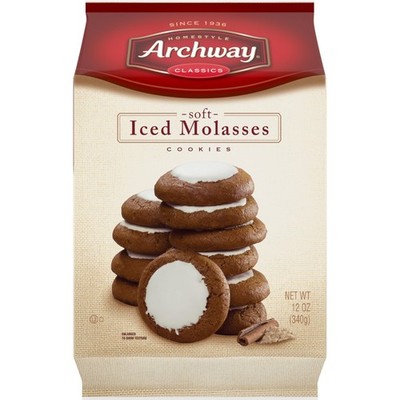 Archway Iced Molasses Cookies, 12 Ounce 12 (Pack of 1), 