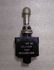 AIRCRAFT TOGGLE SWITCH BY MICRO SWITCH MS24658-24M / 1TL1-21M NEW