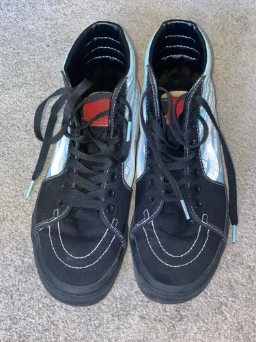 VANS Sk8 Hi Scarpe da Skate Uomo in Camoscio Nero Lacciate Taglia UK 6 5